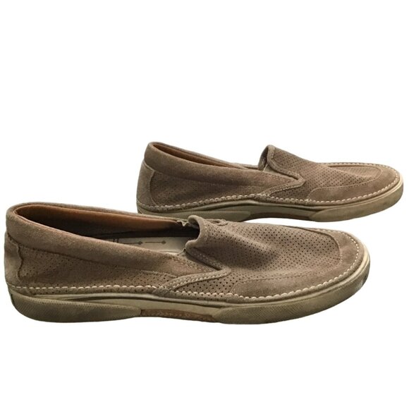 SPERRY MENS TAN TOP SIDER LEATHER UPPER SNEAKER SHOES SIZE 11.5 - Picture 4 of 8